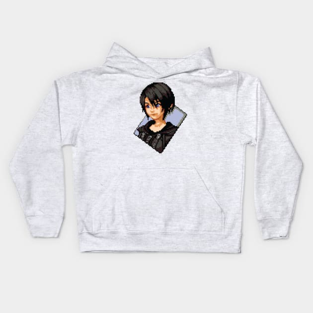 Organization XIII Xion Pixel Art Kids Hoodie by inotyler